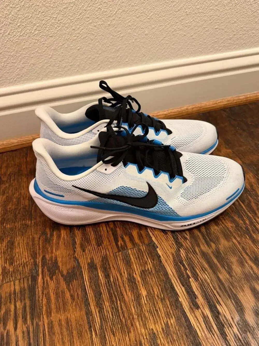 Nike Air Zoom Pegasus 40 Running Shoes White Blue Size 14